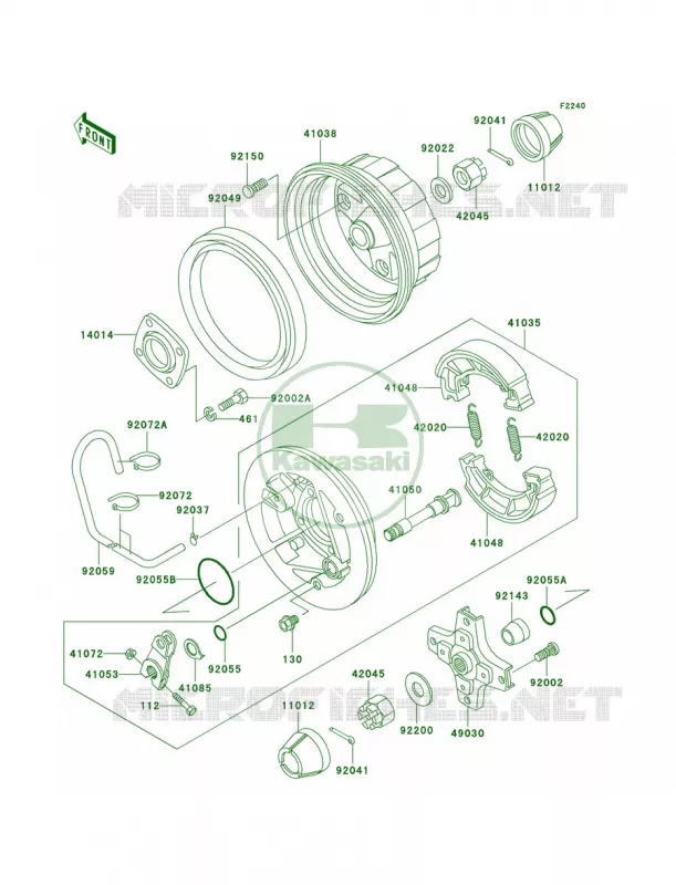 Rear Hub Kawasaki QUAD 250 2004 Bayou 250  KLF250-A2