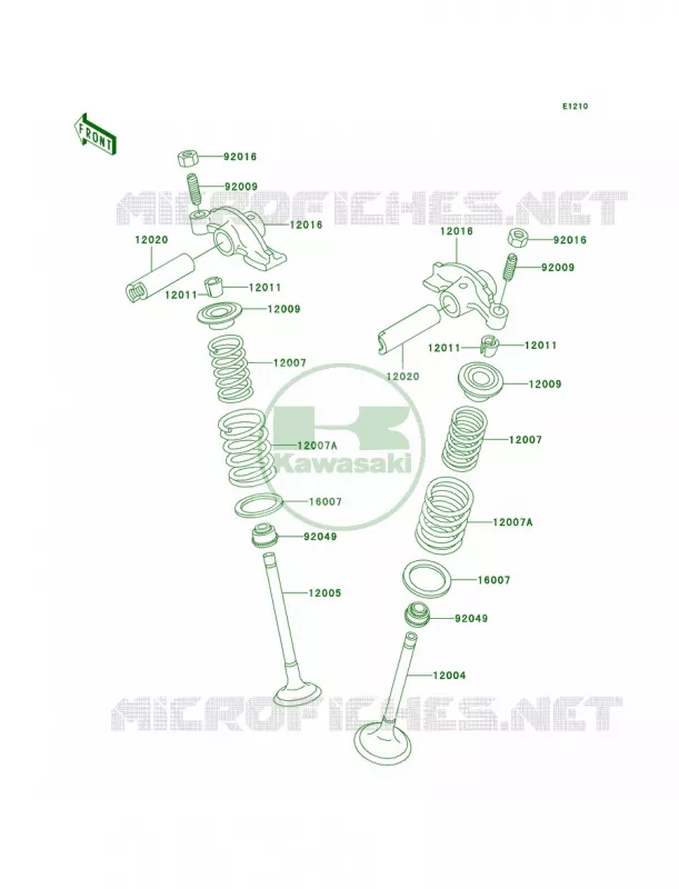 Valves Kawasaki QUAD 250 2004 Bayou 250  KLF250-A2
