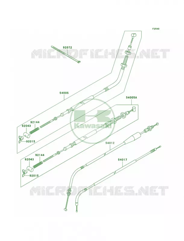 Cables Kawasaki QUAD 300 2004 Bayou 300  KLF300-B17