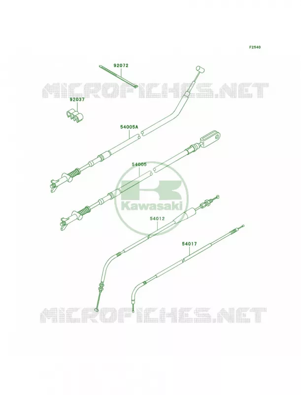 Cables Kawasaki QUAD 300 2004 Bayou 300 4X4  KLF300-C16