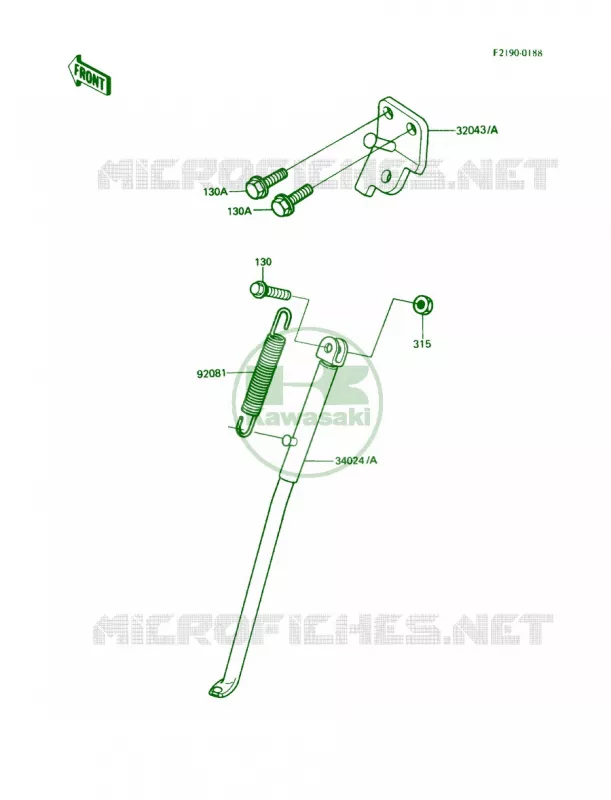Stands Kawasaki MOTOS 200 1987 KDX200  KDX200-C2
