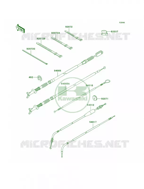 Cables Kawasaki QUAD 360 2004 Prairie 360  KVF360-B2
