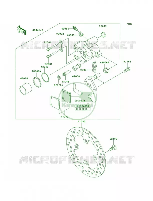 Front BrakeB1 Kawasaki QUAD 360 2004 Prairie 360  KVF360-B2