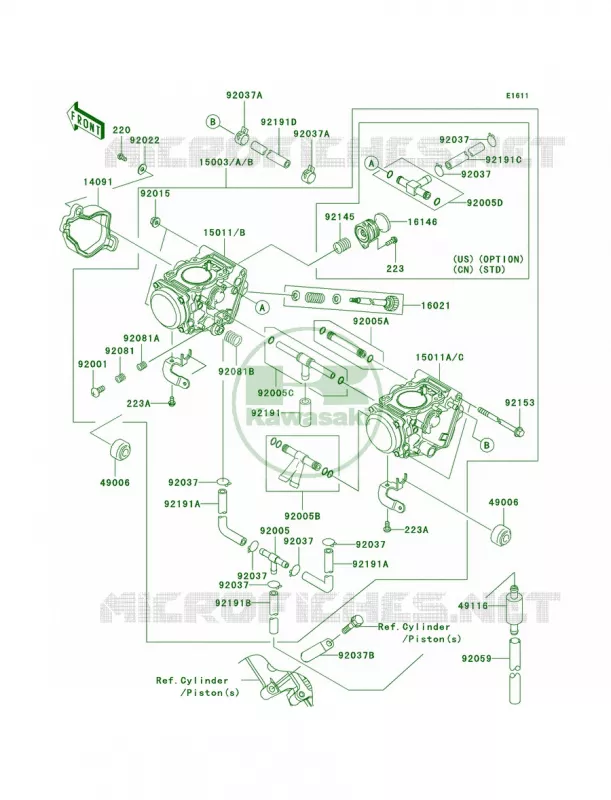 Carburetor Kawasaki QUAD 700 2004 Prairie 700 4x4  KVF700-A1