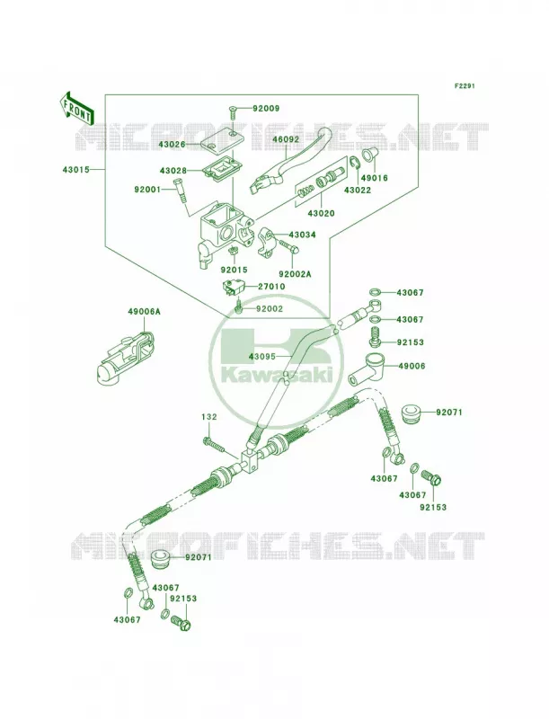 Front Master Cylinder Kawasaki QUAD 700 2004 Prairie 700 4x4  KVF700-A1