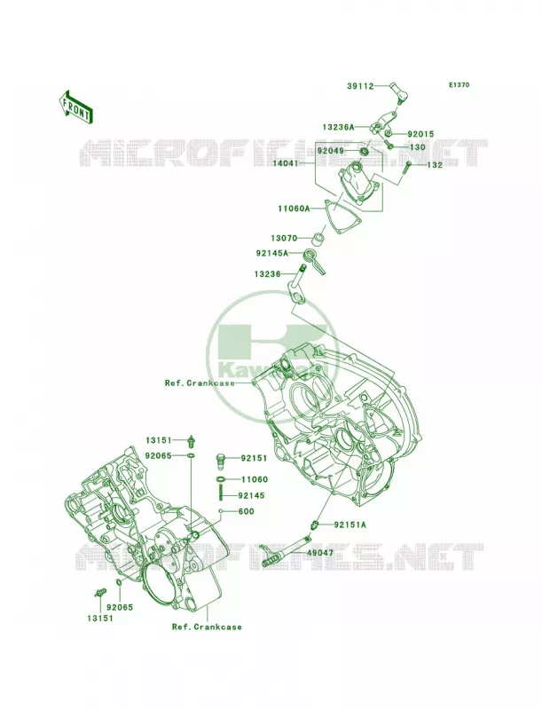 Gear Change Mechanism Kawasaki QUAD 700 2004 Prairie 700 4x4  KVF700-A1