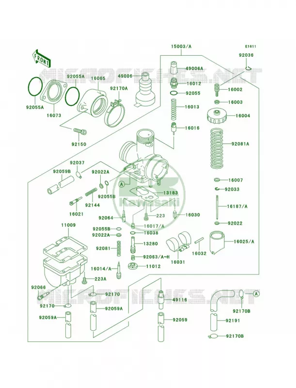 Carburetor Kawasaki QUAD 250 2003 Bayou 250  KLF250-A1