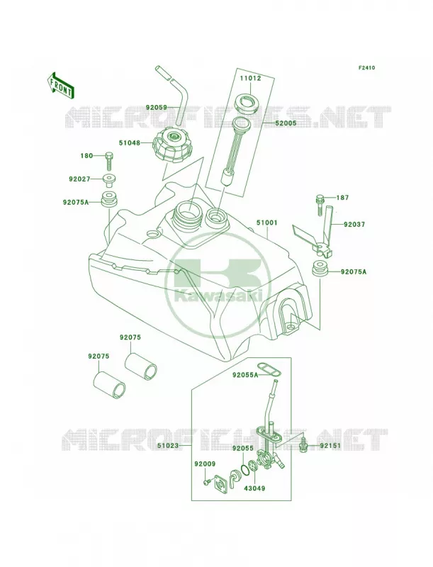 Fuel Tank Kawasaki QUAD 300 2003 Bayou 300  KLF300-B16