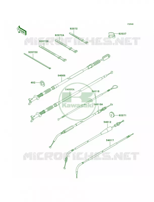 Cables Kawasaki QUAD 360 2003 Prairie 360 4X4  KVF360-A1