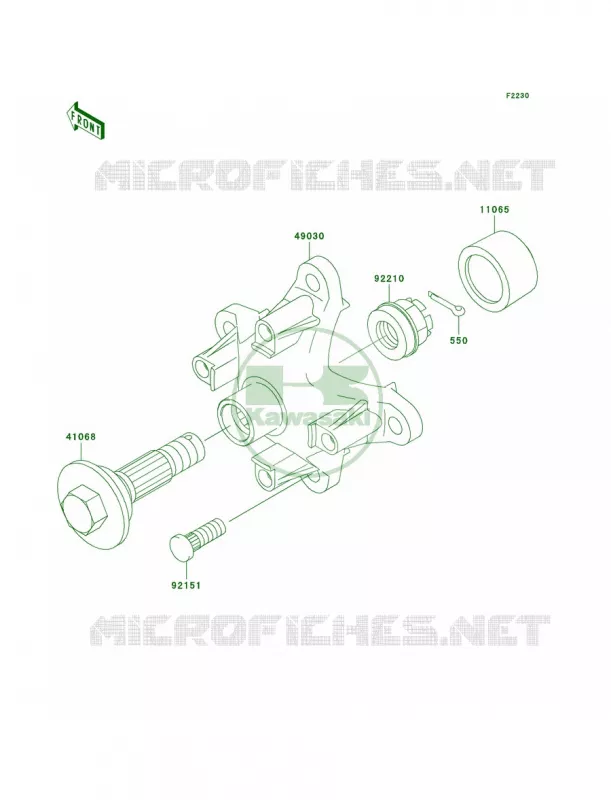 Front Hub Kawasaki QUAD 360 2003 Prairie 360  KVF360-B1