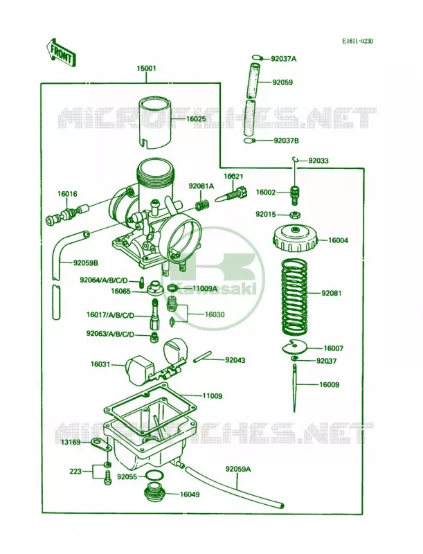 CarburetorKDX80-C4C5 Kawasaki MOTOS 80 1987 KDX80  KDX80-C4