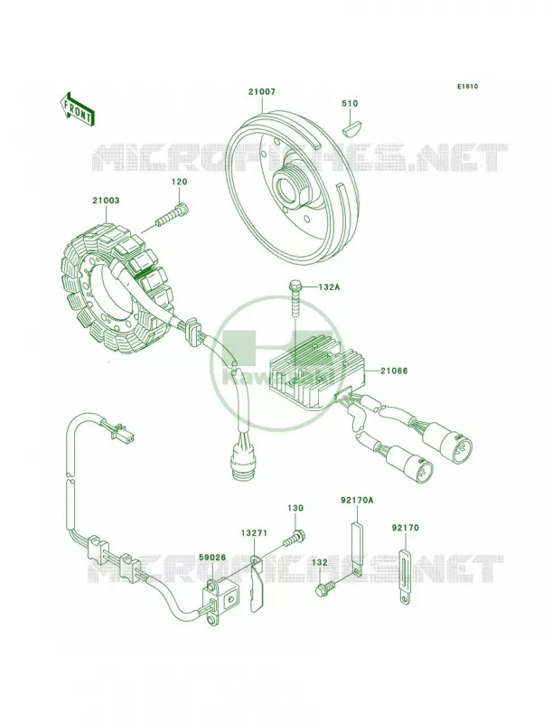 Generator Kawasaki QUAD 650 2003 Prairie 650 4X4  KVF650-A2