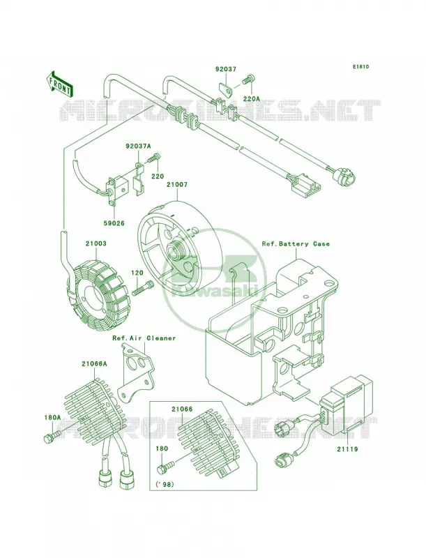 Generator Kawasaki QUAD 300 2002 Bayou 300 4X4  KLF300-C14