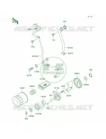 Oil PumpOil Filter pour Kawasaki Prairie 300 2002