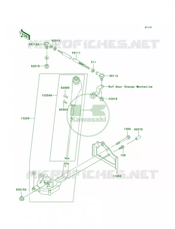 Control Kawasaki QUAD 300 2002 Prairie 300  KVF300-B4