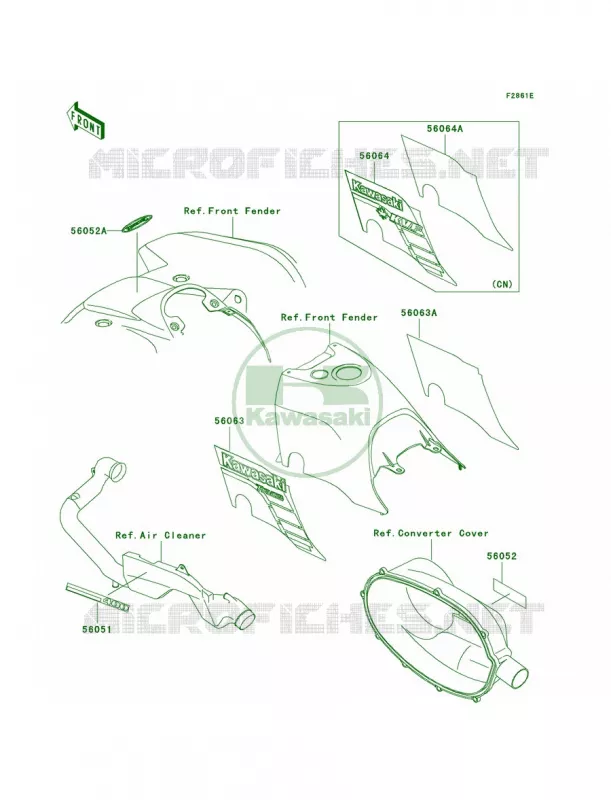 DecalsRedB3 Kawasaki QUAD 300 2002 Prairie 300  KVF300-B4