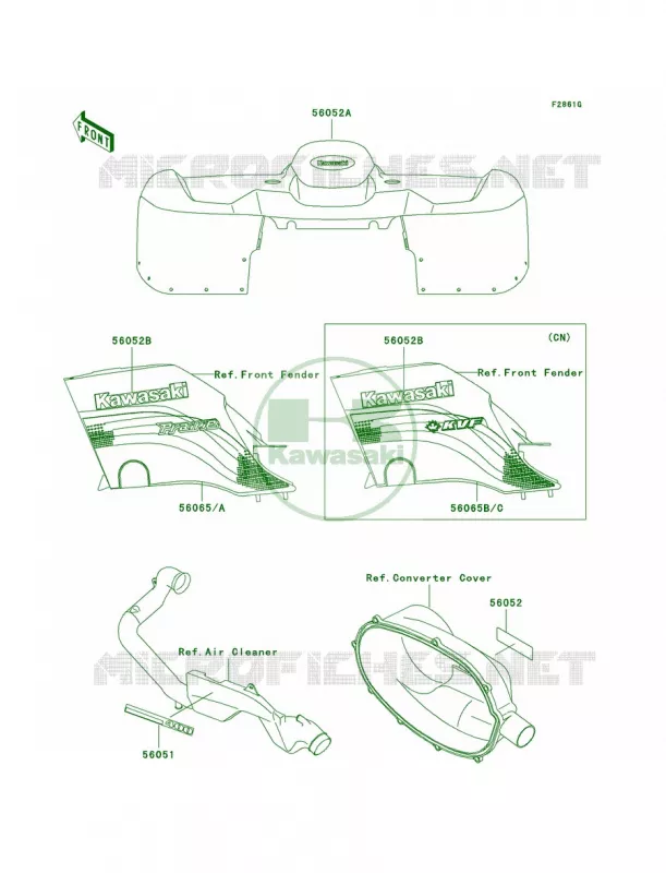 DecalsRedB4 Kawasaki QUAD 300 2002 Prairie 300  KVF300-B4