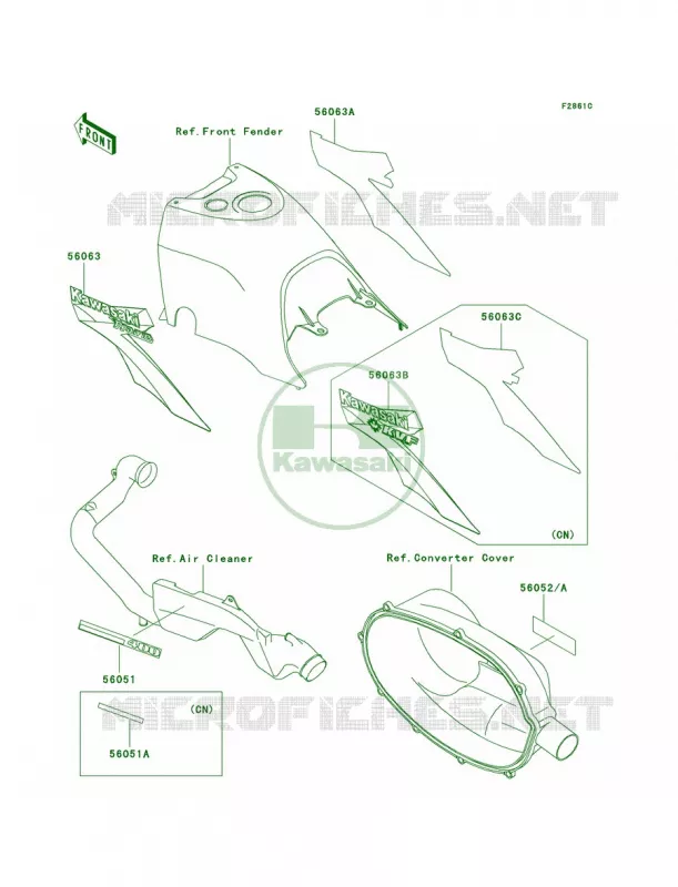 DecalsRedD2 Kawasaki QUAD 400 2002 Prairie 400  KVF400-D4