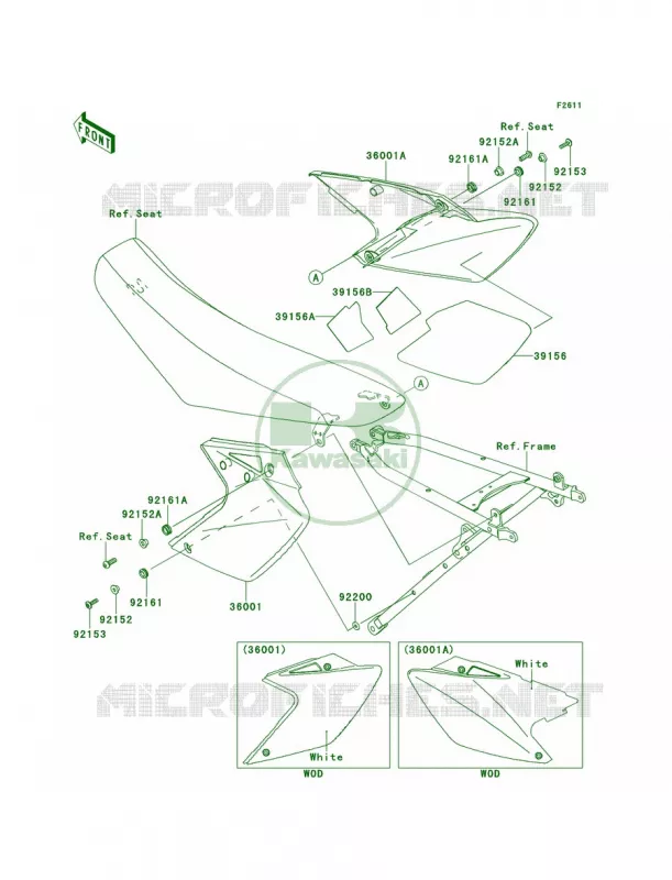 Side Covers Kawasaki MOTOS 450 2013 KLX450R  KLX450ADF