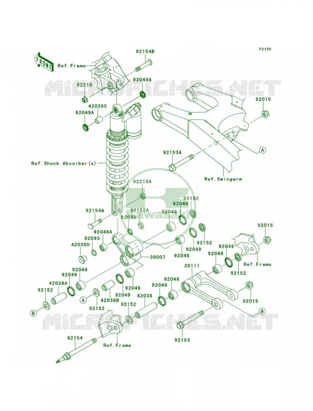 Suspension Kawasaki MOTOS 450 2013 KLX450R  KLX450ADF