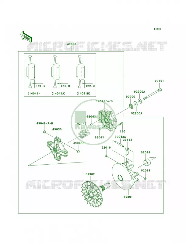 Drive Converter Kawasaki QUAD 650 2002 Prairie 650 4X4  KVF650-A1