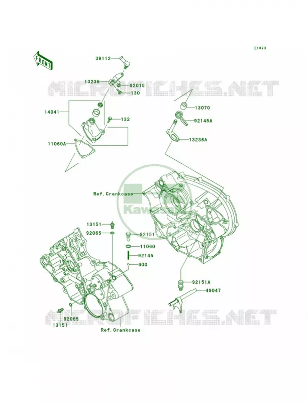 Gear Change Mechanism Kawasaki QUAD 650 2002 Prairie 650 4X4  KVF650-A1