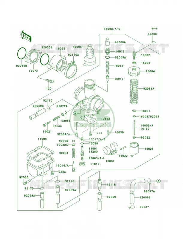 Carburetor Kawasaki QUAD 220 2001 Bayou 220  KLF220-A14