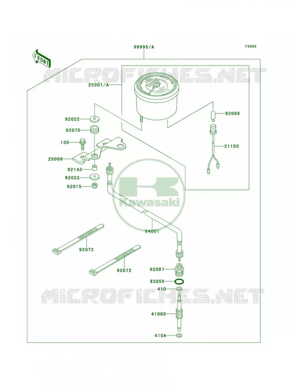 Optional PartsMeter Kawasaki QUAD 220 2001 Bayou 220  KLF220-A14