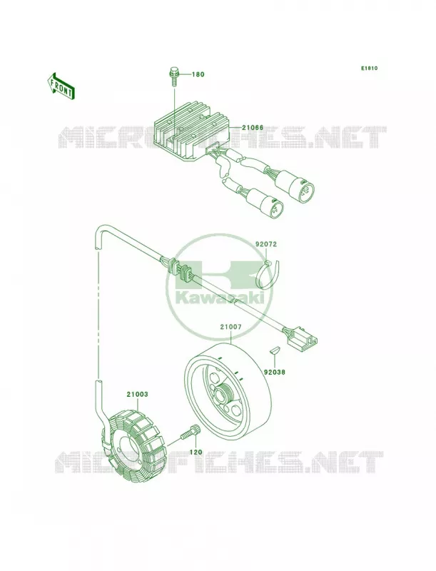Generator Kawasaki QUAD 300 2001 Prairie 300 4X4  KVF300-A3