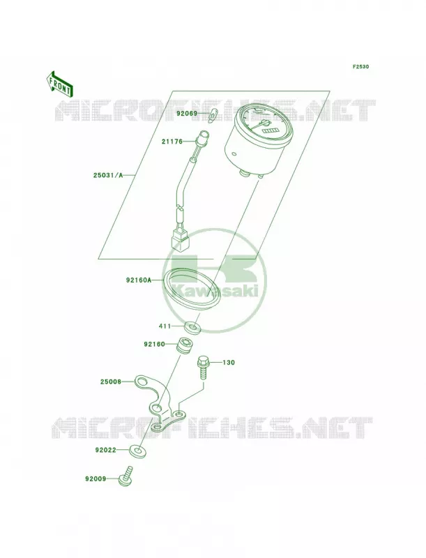 Meters Kawasaki QUAD 300 2001 Prairie 300 4X4  KVF300-A3