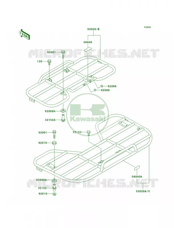 Carriers Kawasaki QUAD 300 2001 Prairie 300  KVF300-B3