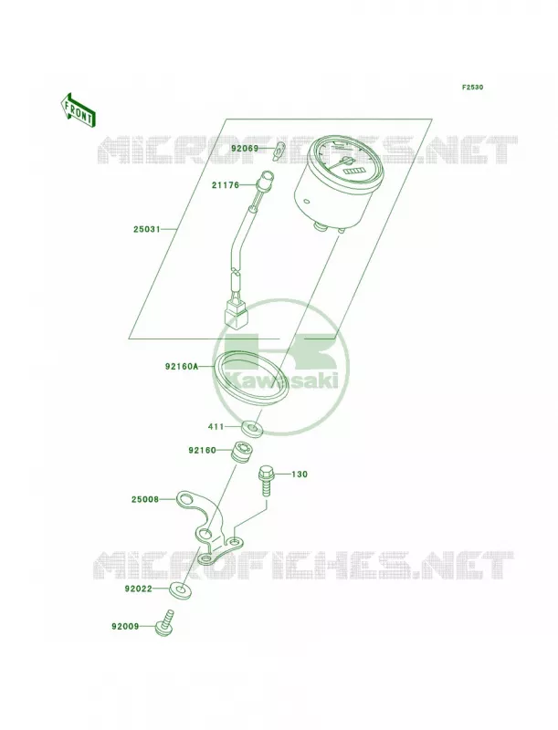 MetersCN Kawasaki QUAD 300 2001 Prairie 300  KVF300-B3