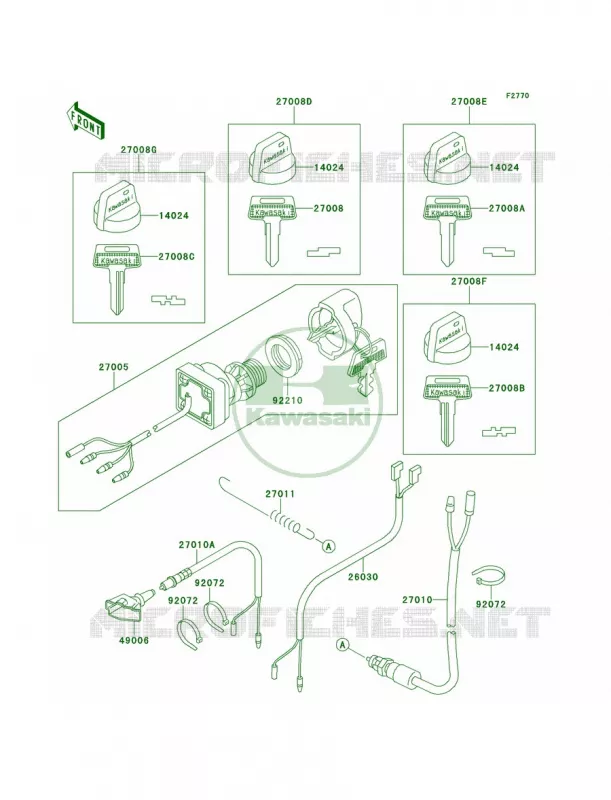 Ignition Switch Kawasaki QUAD 300 2000 Lakota 300  KEF300-A6