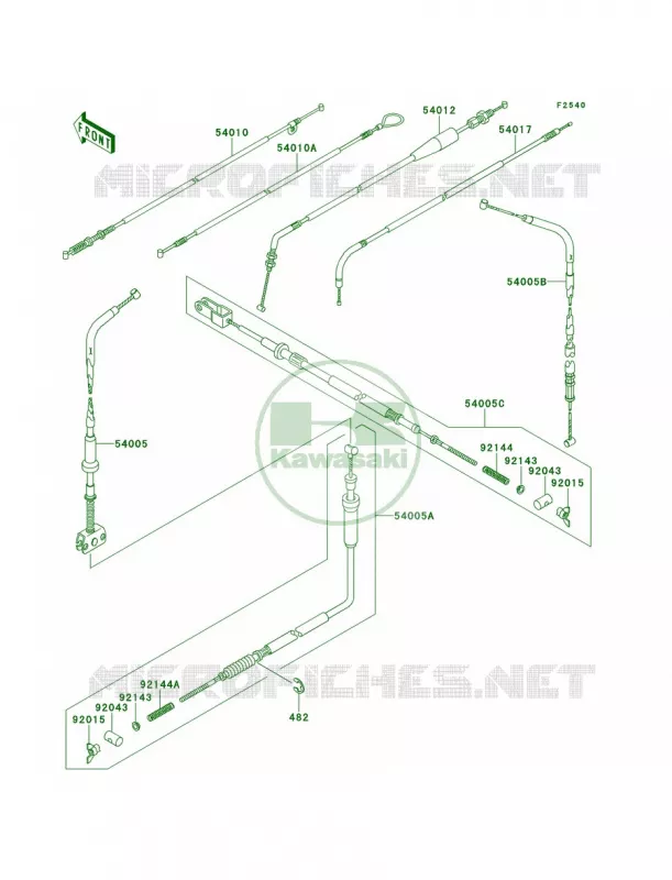 Cables Kawasaki QUAD 220 2000 Bayou 220  KLF220-A13