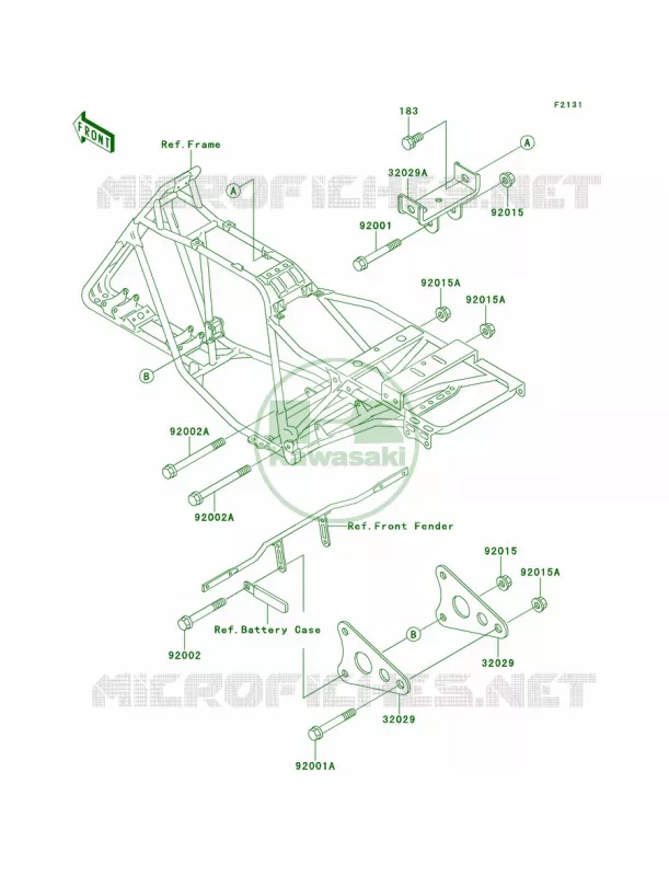 Frame Fittings Kawasaki QUAD 220 2000 Bayou 220  KLF220-A13