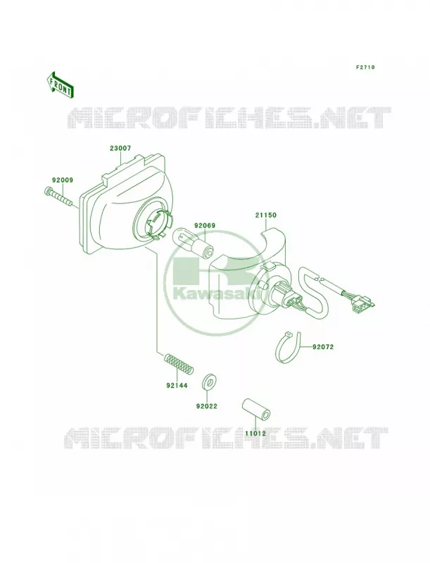 Headlights Kawasaki QUAD 220 2000 Bayou 220  KLF220-A13