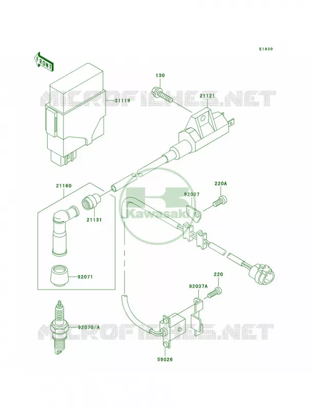 Ignition System Kawasaki QUAD 300 2000 Prairie 300 4X4  KVF300-A2