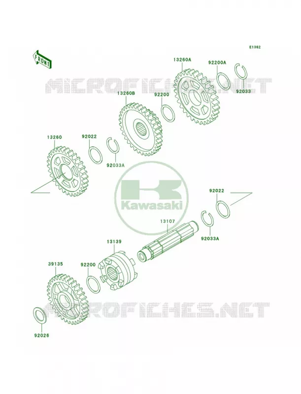 Gear Change DrumShift Forks Kawasaki QUAD 300 2000 Prairie 300  KVF300-B2