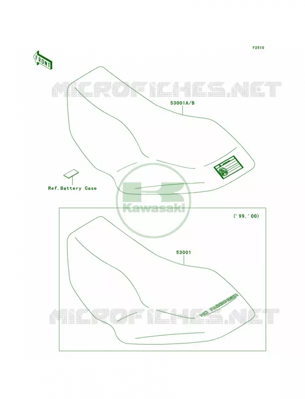 Seat Kawasaki QUAD 400 2000 Prairie 400  KVF400-D2