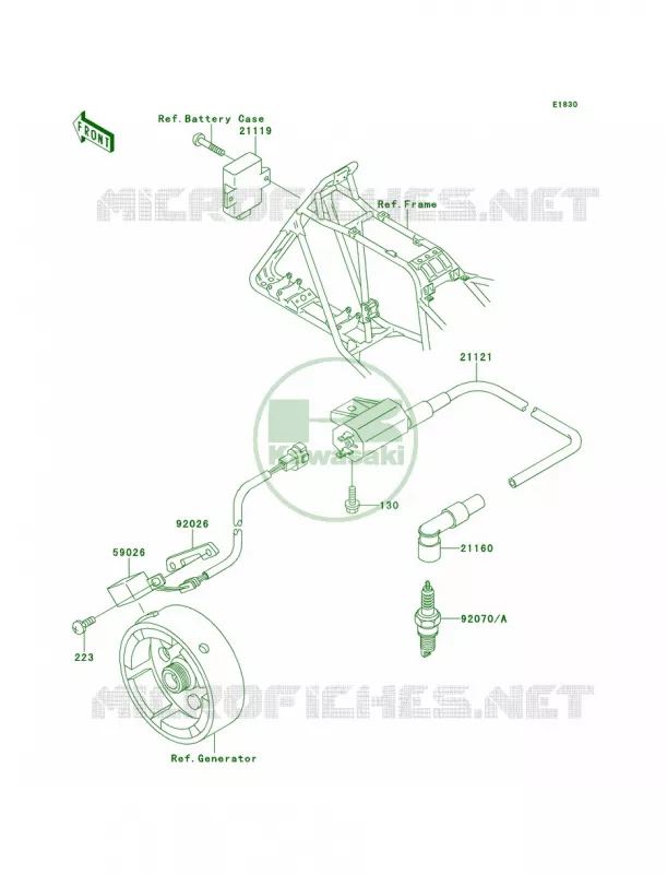 Ignition System Kawasaki QUAD 220 1999 Bayou 220  KLF220-A12