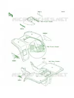 DecalsGreenKLF300 B12 pour Kawasaki Bayou 300 1999