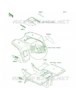 DecalsGreenKLF300 B13 pour Kawasaki Bayou 300 1999