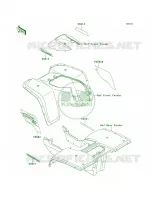 DecalsRedKLF300 B11 pour Kawasaki Bayou 300 1999
