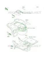 DecalsRedKLF300 B12 pour Kawasaki Bayou 300 1999