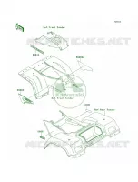 DecalsGreenKLF300 C11 pour Kawasaki Bayou 300 4X4 1999