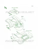 DecalsGreenKLF300 C12 pour Kawasaki Bayou 300 4X4 1999