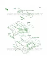 DecalsGreenKLF300 C14 pour Kawasaki Bayou 300 4X4 1999