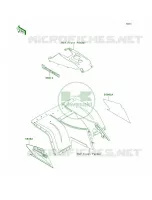 DecalsRedKLF300 C10 pour Kawasaki Bayou 300 4X4 1999