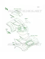 DecalsRedKLF300 C11 pour Kawasaki Bayou 300 4X4 1999
