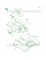DecalsRedKLF300 C12 pour Kawasaki Bayou 300 4X4 1999